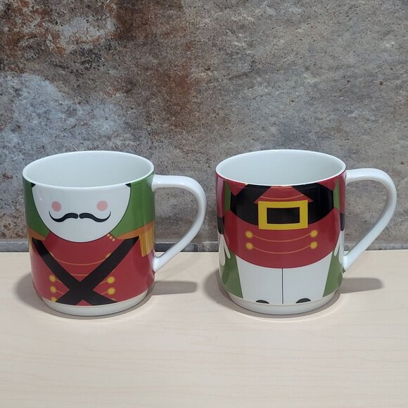 Maxwell & Williams Two Stackable Mugs Nutcracker Toy Soldier You're A Doll Coll - Picture 4 of 11